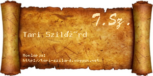 Tari Szilárd névjegykártya