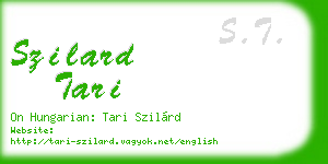 szilard tari business card