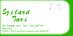 szilard tari business card